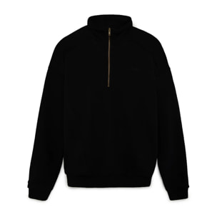 Sudadera Unisex Half-Zip Negra