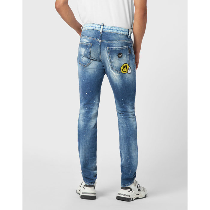 PHILIPP PLEIN Vaqueros de corte recto SMILE