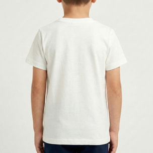 T-shirt maniche corte con stampa logo e bandierine