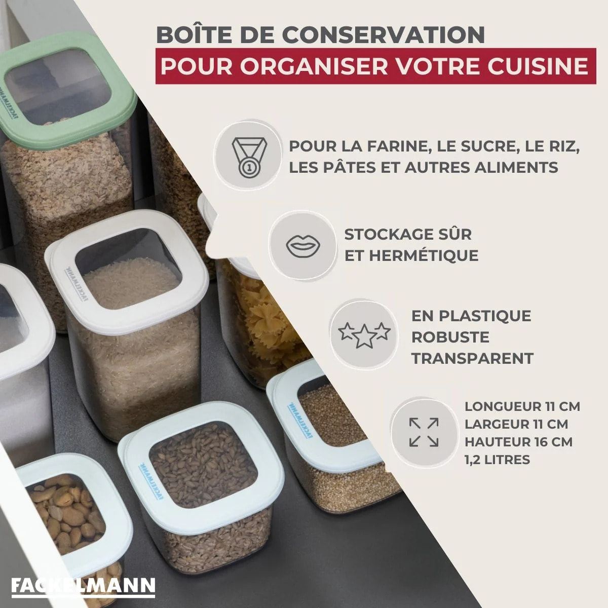 Boite à Provisions Fackelmann Storage