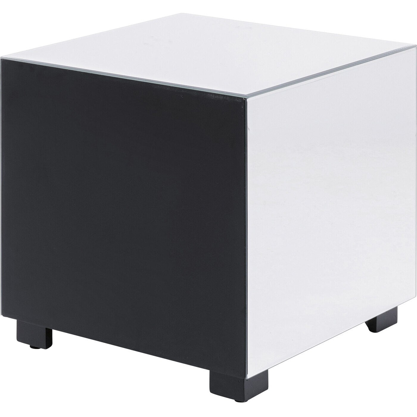 Table d'appoint avec tiroir Luxury 45x45cm argent Kare Design