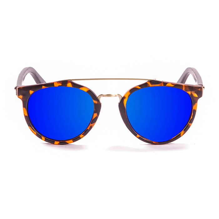 Gafas de sol PALO ALTO RICHMOND WOOD - Marrón demi / Revo azul y patilla marrón bambú
