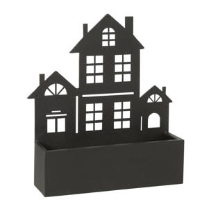 J-Line cache-pot Murale/Maison - métal - noir - large - 47 cm de hauteur