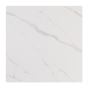 Table extensible en céramique marbre blanc L160/240cm pieds métal - UNIK