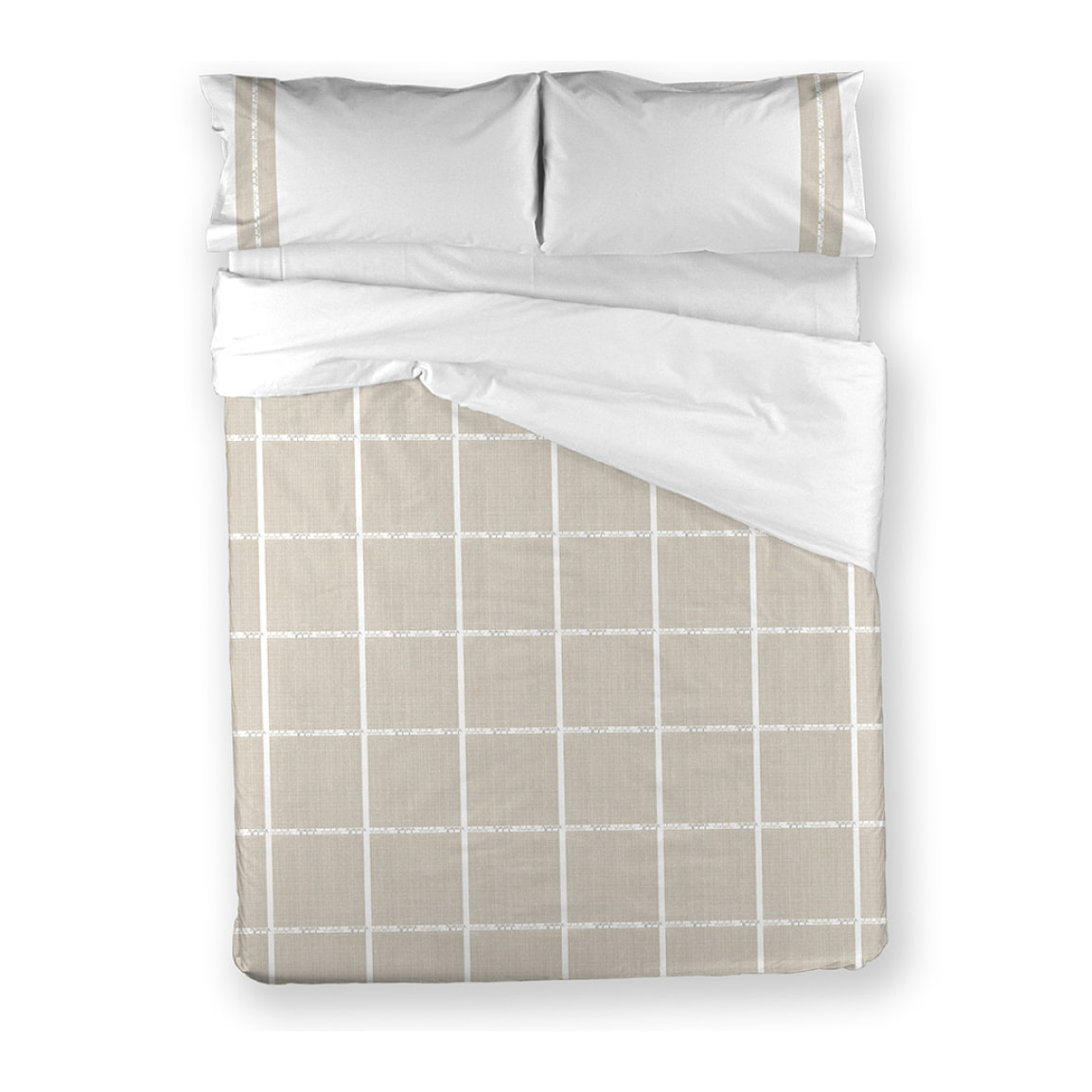 Funda nórdica El Caballo LEVIATAN Taupe - 100% algodón -