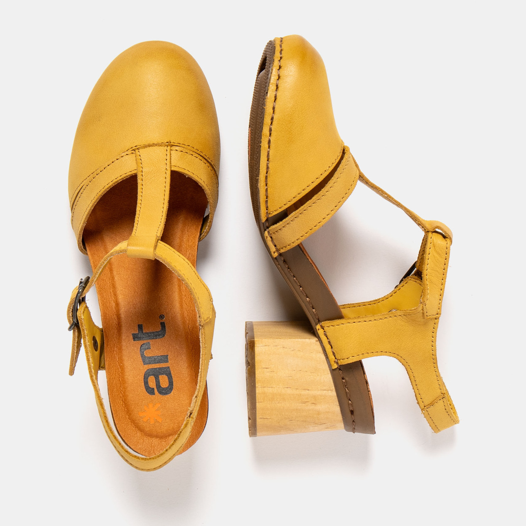 Sandalias con tacón 1874 ROMA YELLOW/ I WISH color Yellow