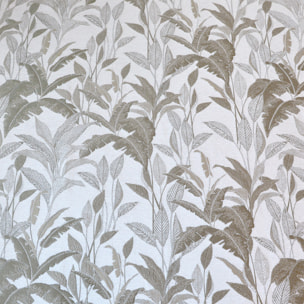 Tissu d'ameublement Jacquard Motif Jungle - Blanc