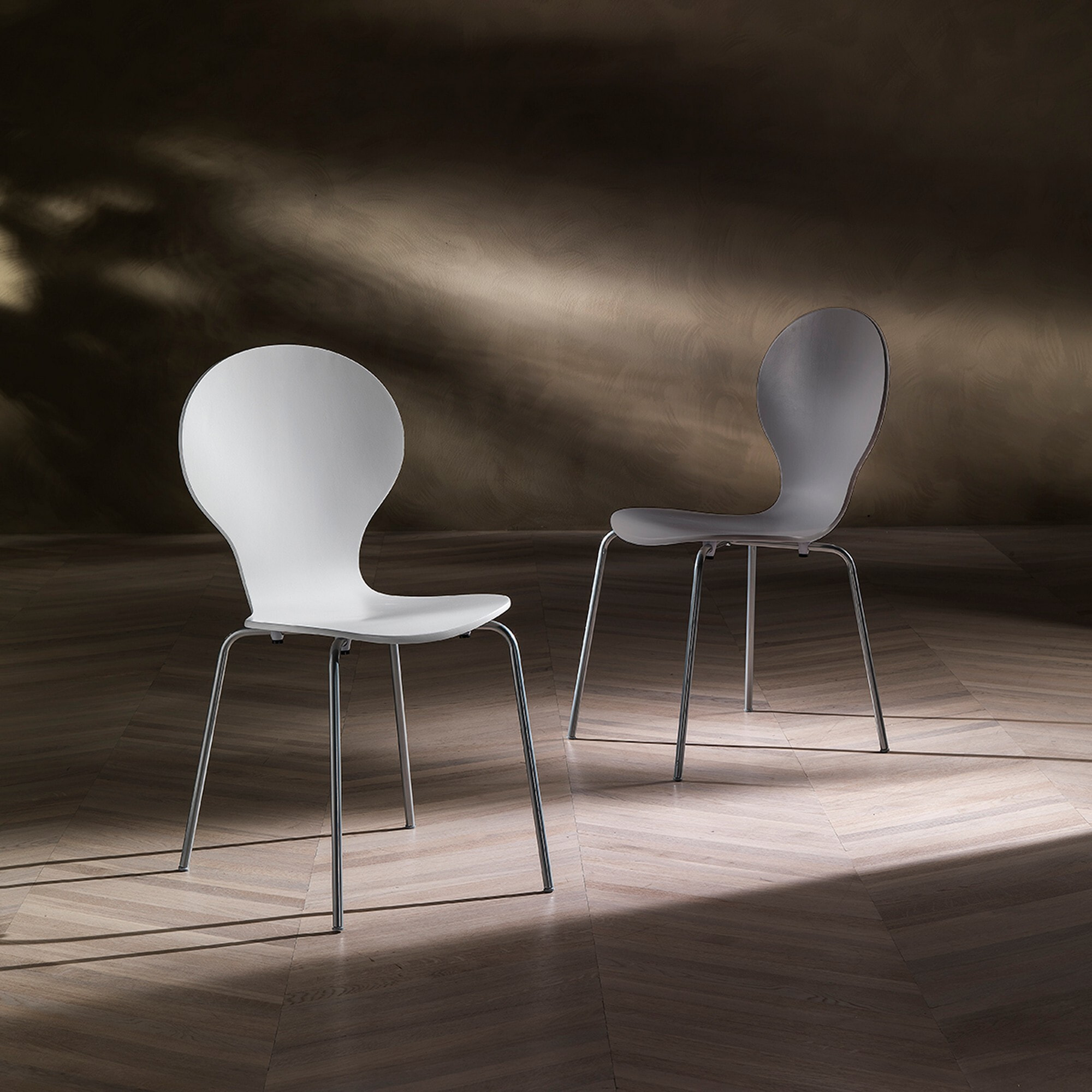 Tomasucci Lot de 4 CHAISES BALDI BLANC