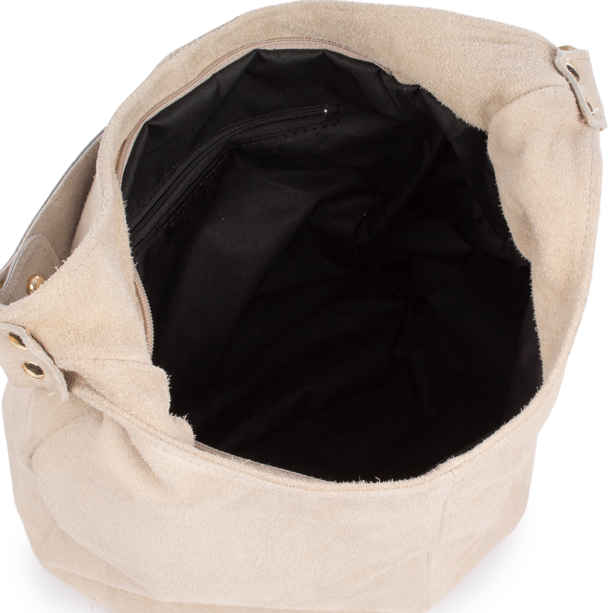 Basiano Bolso de hombro Mujer. Piel auténtica Gamuza