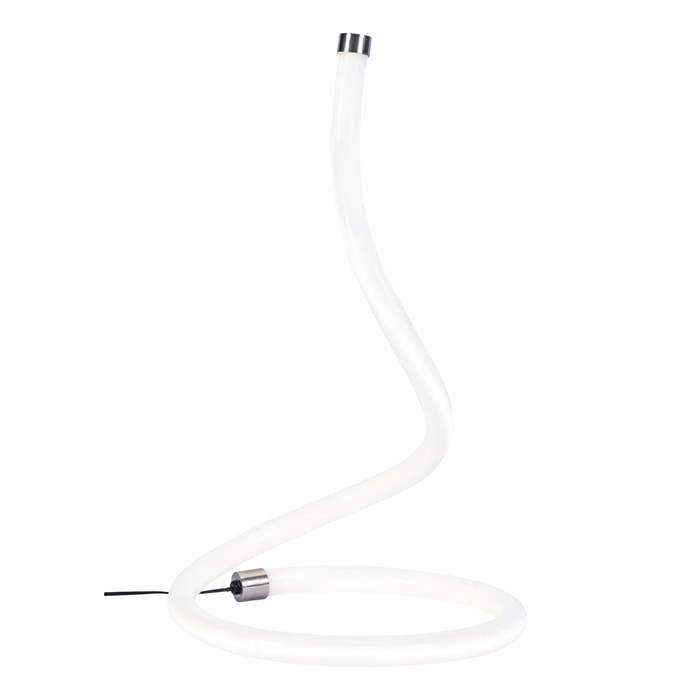 Forlight Sobremesa Rolly LED 12W Blanco Neutro - 4000K Níquel Satinado para Interior de Mesa en Oficina, Dormitorio, Comedor