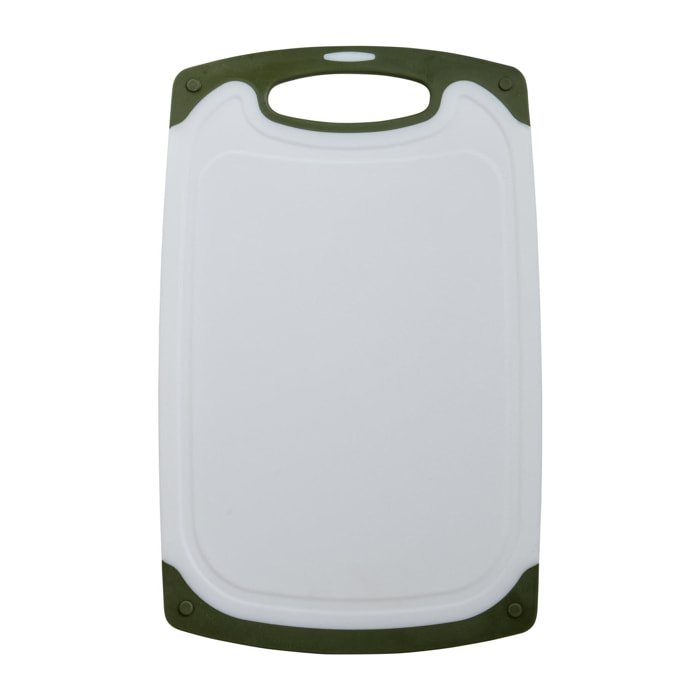 Tabla de corte verde y gris 31,5x20x0,9 cm tpe, superficie antideslizante expert san ignacio