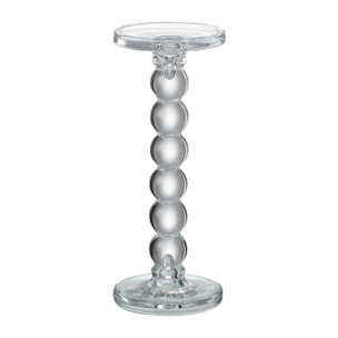 J-Line bougeoir Druppels - verre - transparent - large