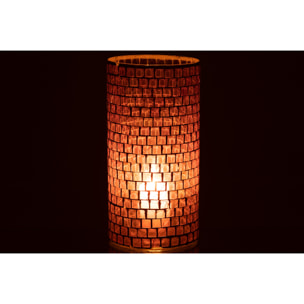 J-Line vase Mosaïques Rond - verre - mauve - 29 cm de hauteur