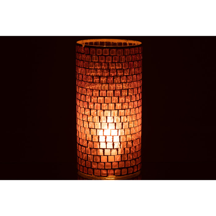 J-Line vase Mosaïques Rond - verre - mauve - 29 cm de hauteur