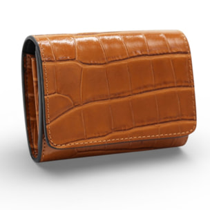 Portafoglio Cheval Firenze Cosmo Mini Croc Cuoio