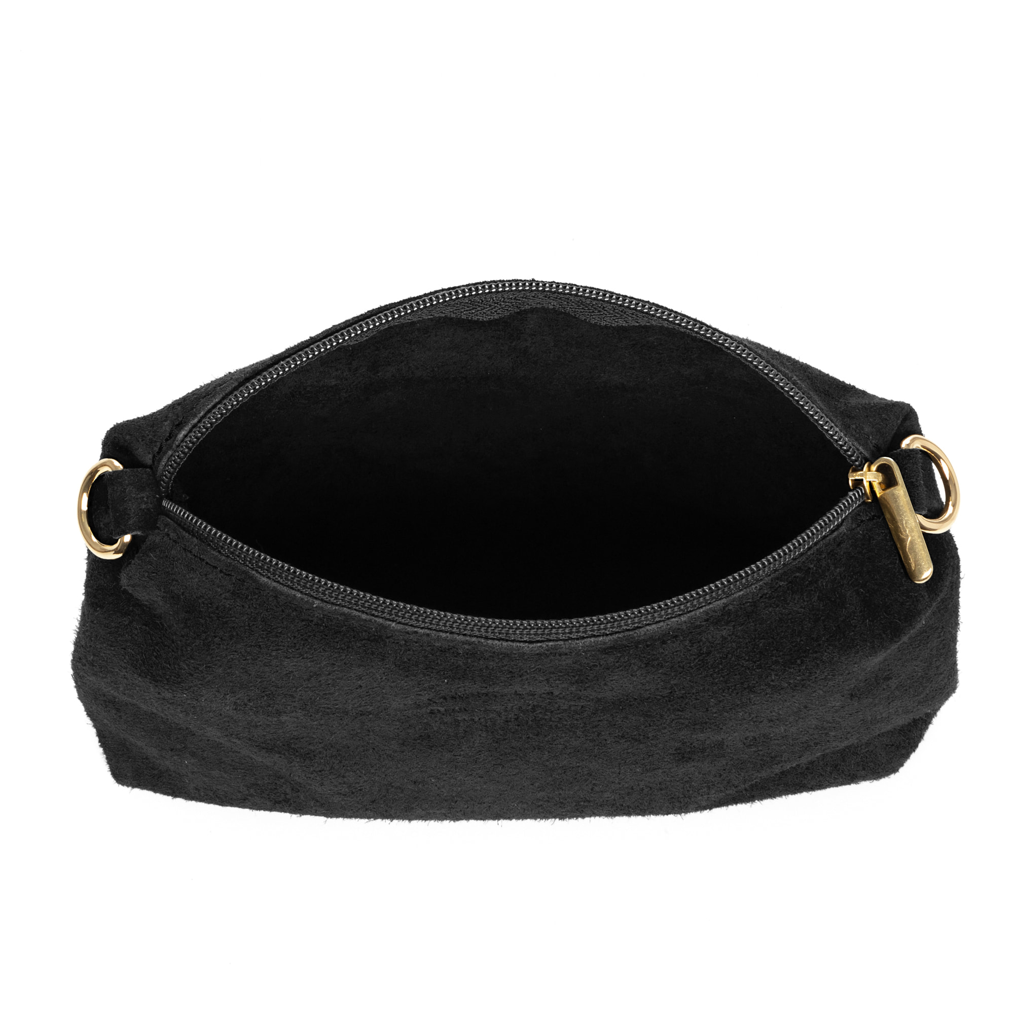 Amendolara borsa a tracolla donna. Pelle scamosciata autentica.