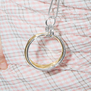 Collar Alsea acabado plata y oro 18k