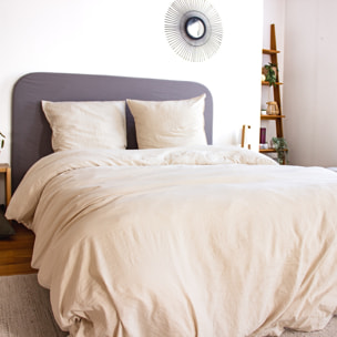 Parure Microfibre Lavee Beige Sable