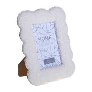 Porta foto smerlato tessuto teddy - 10xH16x2cm - Pezzi 3 - Bianchi Dino SpA