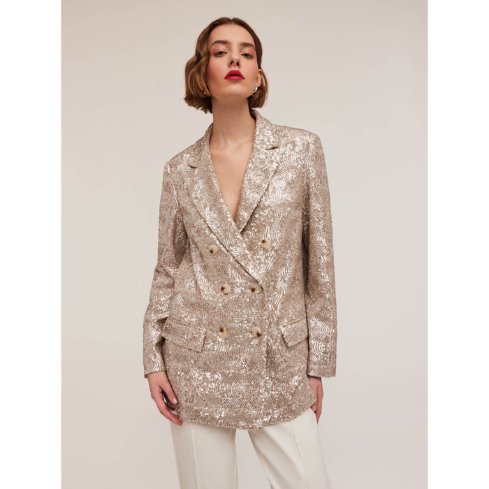 Motivi - Blazer over de lentejuelas - Rosa