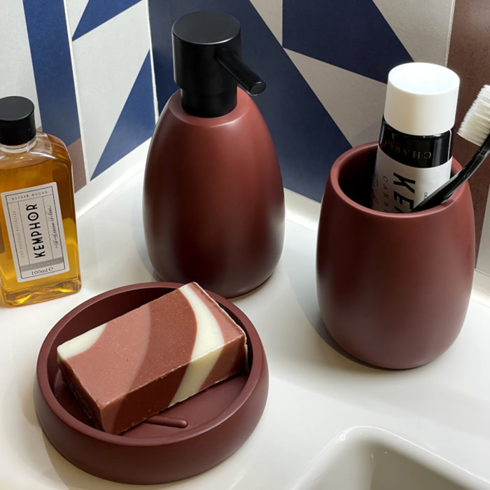 PORTE SAVON SVEN EN POLYRESINE BERRY