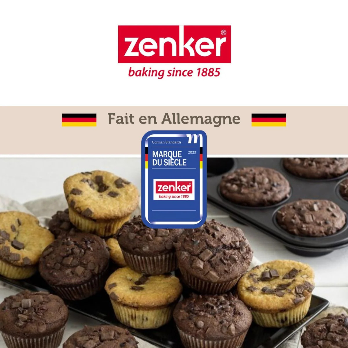 Moule à muffins 12 empreintes 38 x 26 cm Zenker Black Metallic