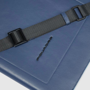 Piquadro Pochette porta iPad® in pelle con tasca per AirPods®, protezioni antiurto e RFID