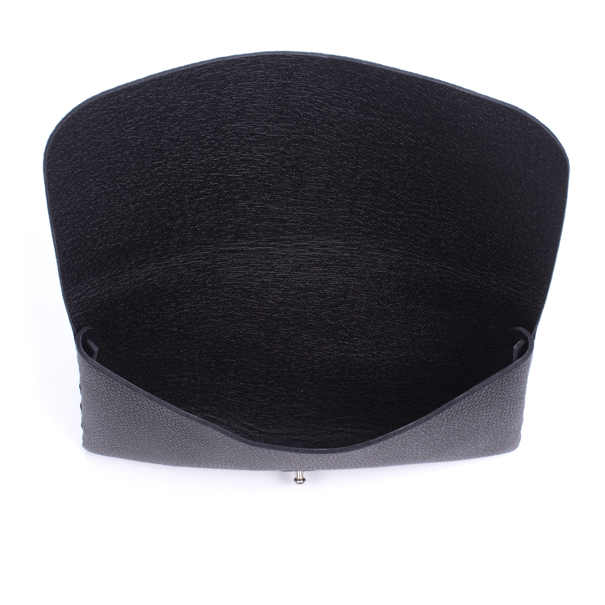 FIRENZE ARTEGIANI Arba bolso de mano mujer. Piel auténtica acabado Dollaro. Fabricado en Italia 23x3,5x12 Cm. Color: Negro