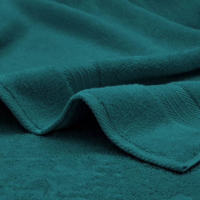 Carre pur coton 550 g/m² uni vert Elea emeraude