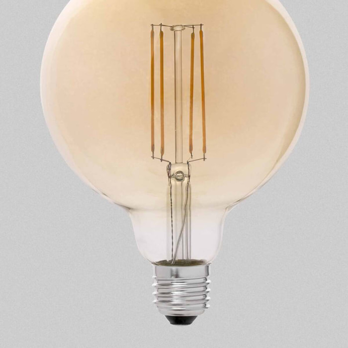 Bombilla GLOBO FILAMENTO LED AMBAR E27 4W 2200K Ø125