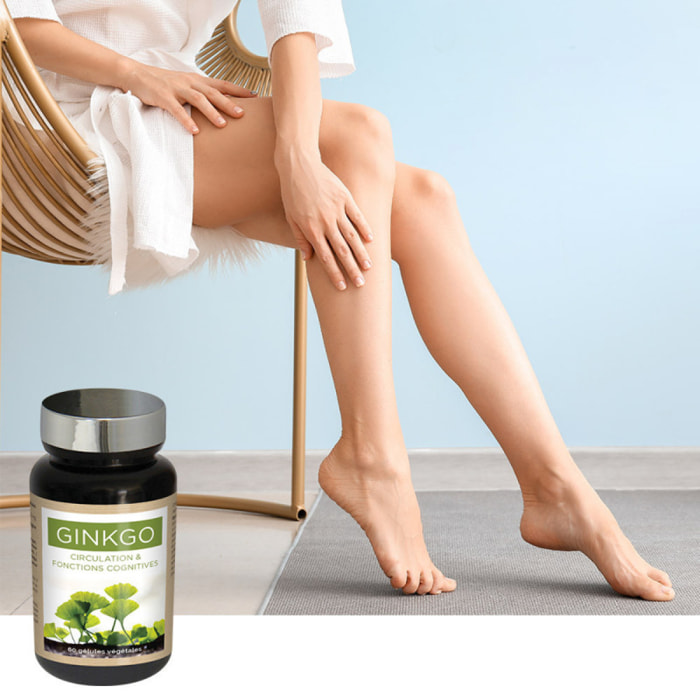 NUTRIEXPERT - Ginkgo Biloba - Préservation mémoire et fonctions cognitives - Soutient la circulation périphérique - Complément Alimentaire Végan - Cure 30 jours - Marque Française