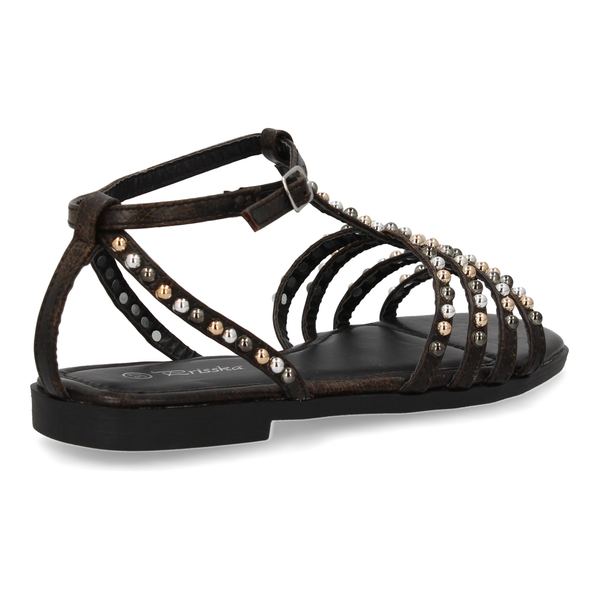 Sandalias planas de mujer, comodas y elegantes, diseño moderno con adornos brillantes