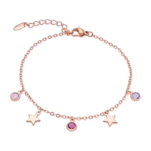 Pulsera Varwi acabado oro rosa 18k