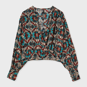 Blusa fantasia con incrocio