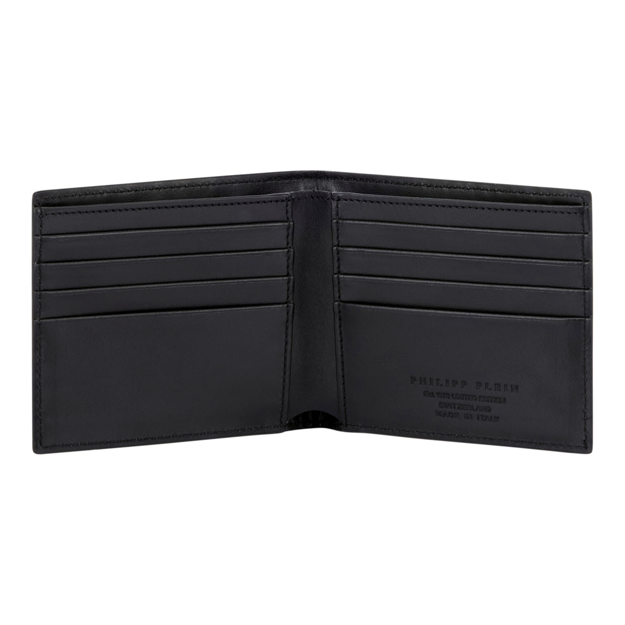 PHILIPP PLEIN Leather French Wallet Cocco