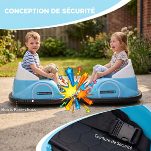 Voiture électrique enfant auto-tamponneuse effets sonores lumineux télécommande