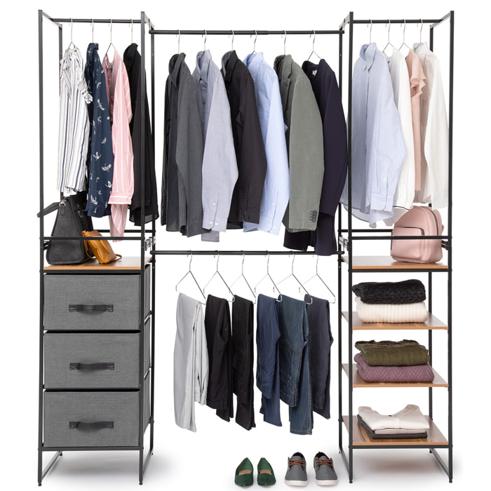 Penderie extensible 6 étagères