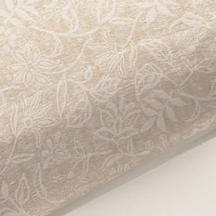 Funda de almohada de algodón 180 hilos floral Dreja color marron beige 100% Algodón