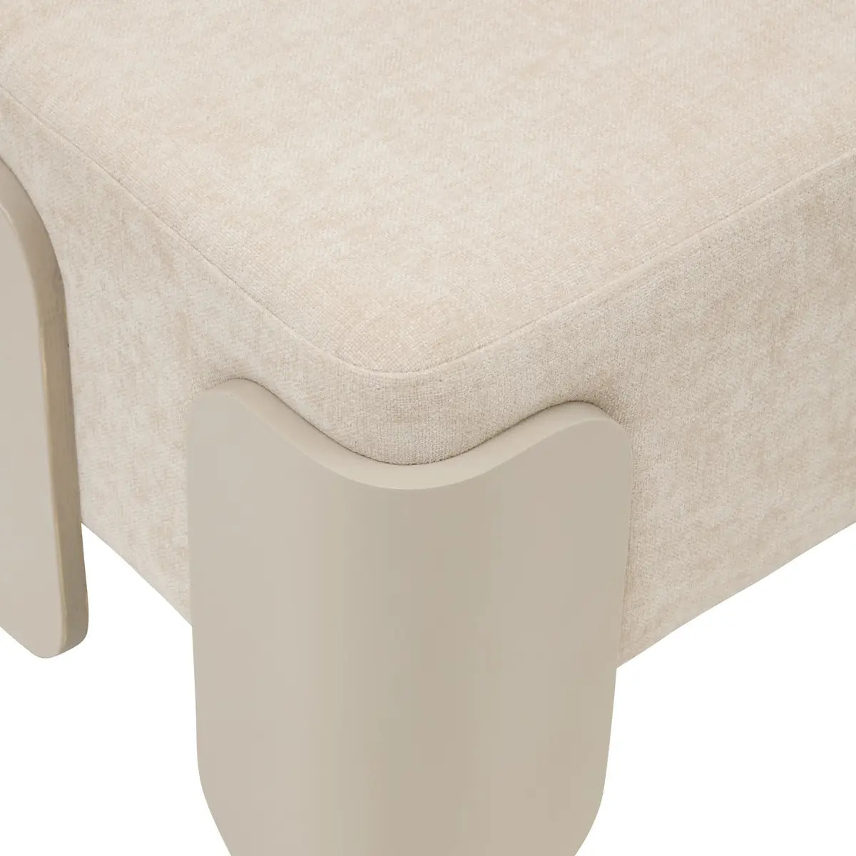 Pouf Mizar rectangulaire 36x38cm crème