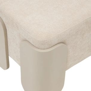 Pouf Mizar rectangulaire 36x38cm crème