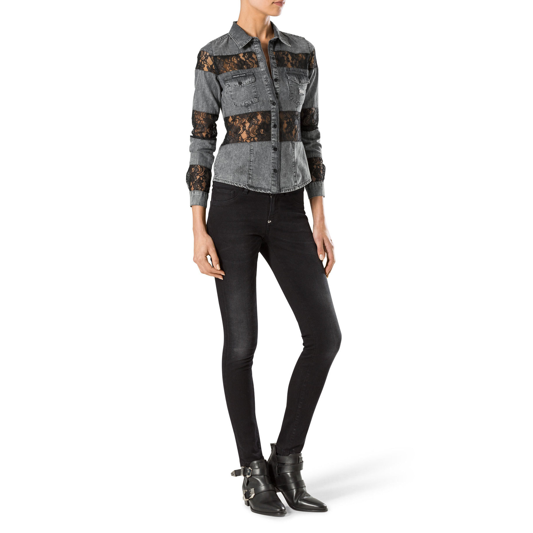 PHILIPP PLEIN jeggings "dance with the devil"