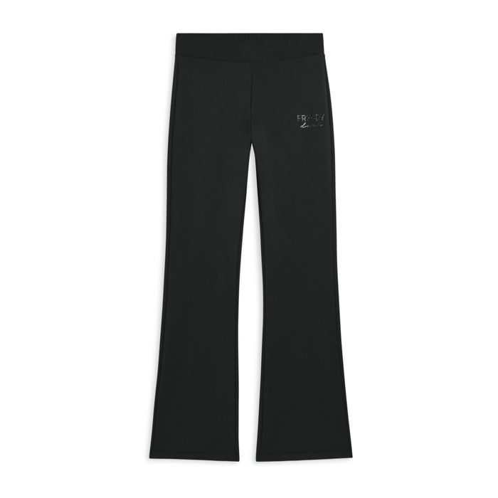 Pantaloni flare in felpa elasticizzata
