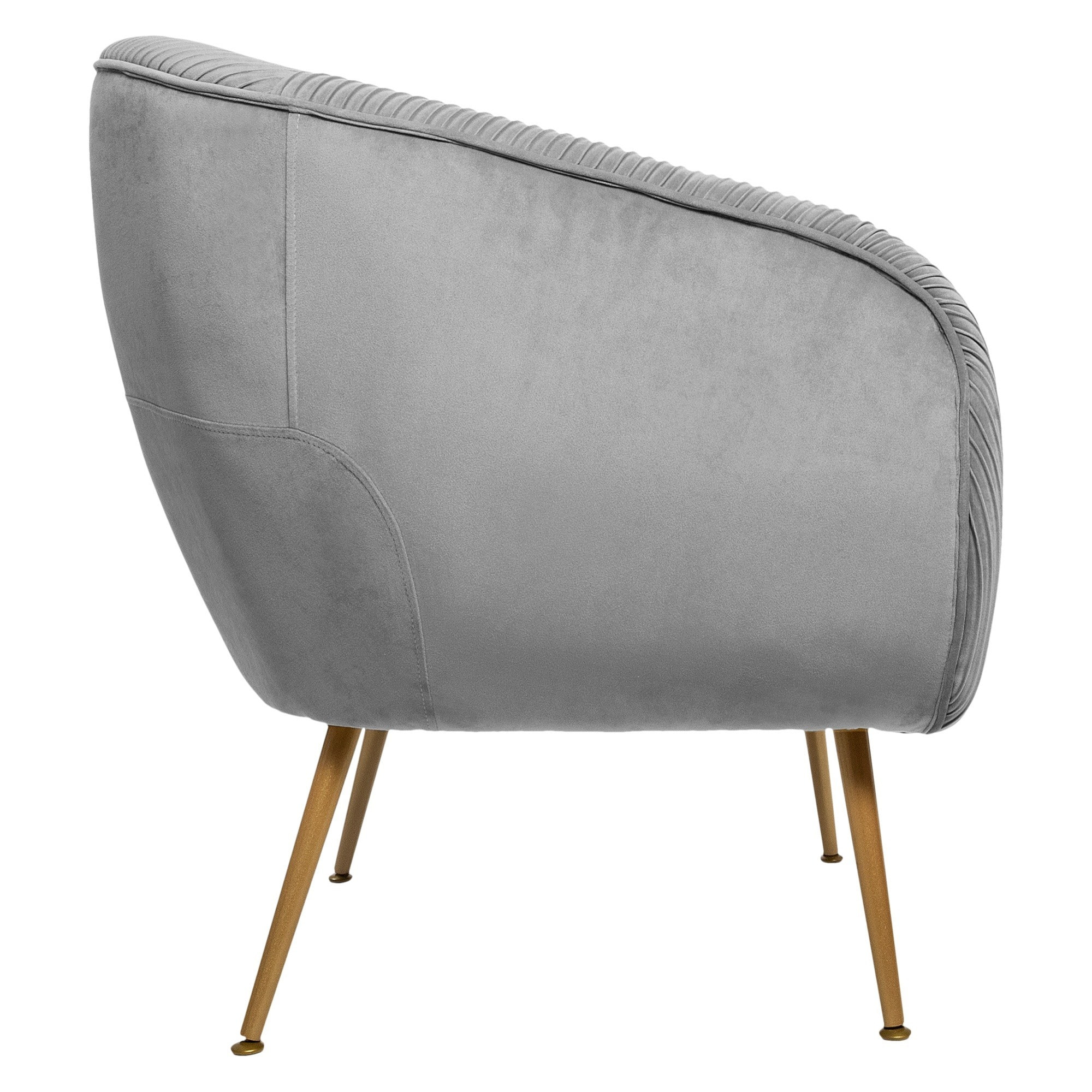 Sillón "solaro" de terciopelo gris