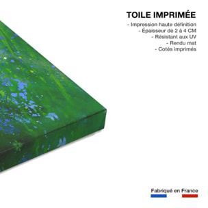 Tableau bouquet de fleurs bleues Toile imprimée