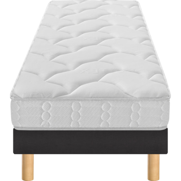 Ensemble ELEMENTAL 1 place|H 20 cm avec sommier ferme|confort ferme