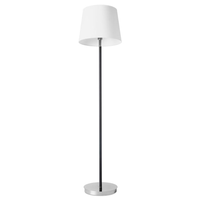 LEDS C4 PIE DE SALON DELUXE E27 100 CROMO NEGRO. PANTALLA NO INCLUIDA.