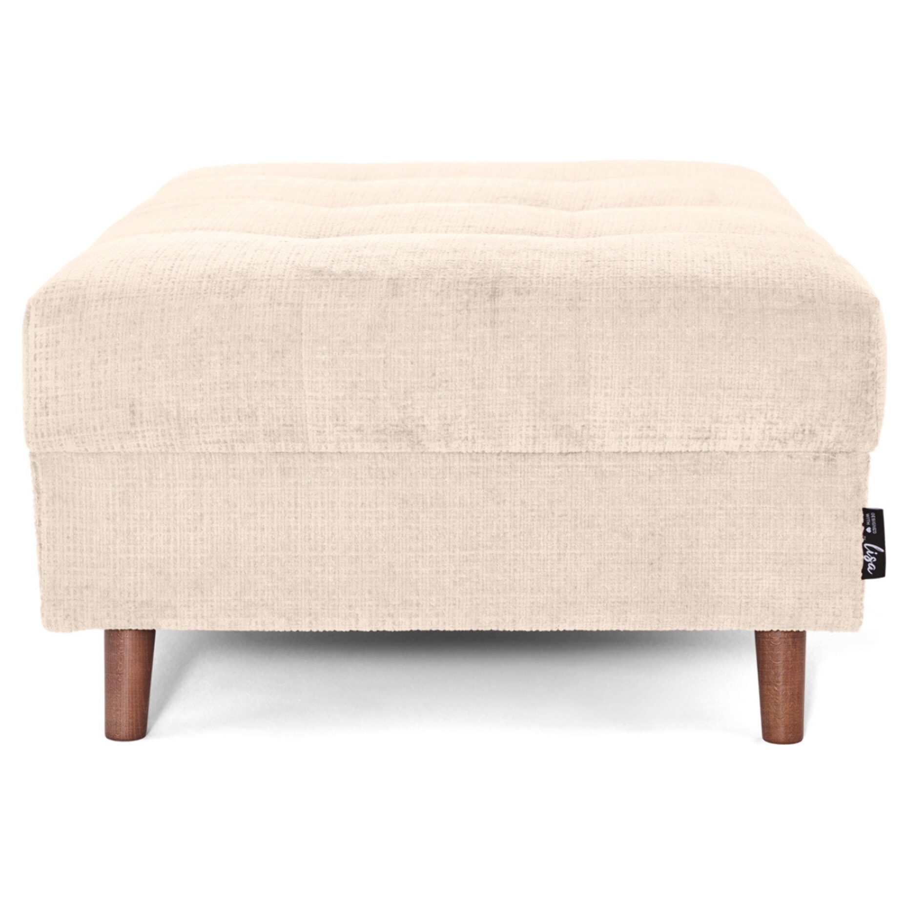 Rune - pouf en velours texturé - Beige