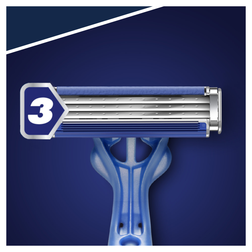 Pack de 20 Gillette Blue3 Rasoirs Jetables, 4 Rasoirs