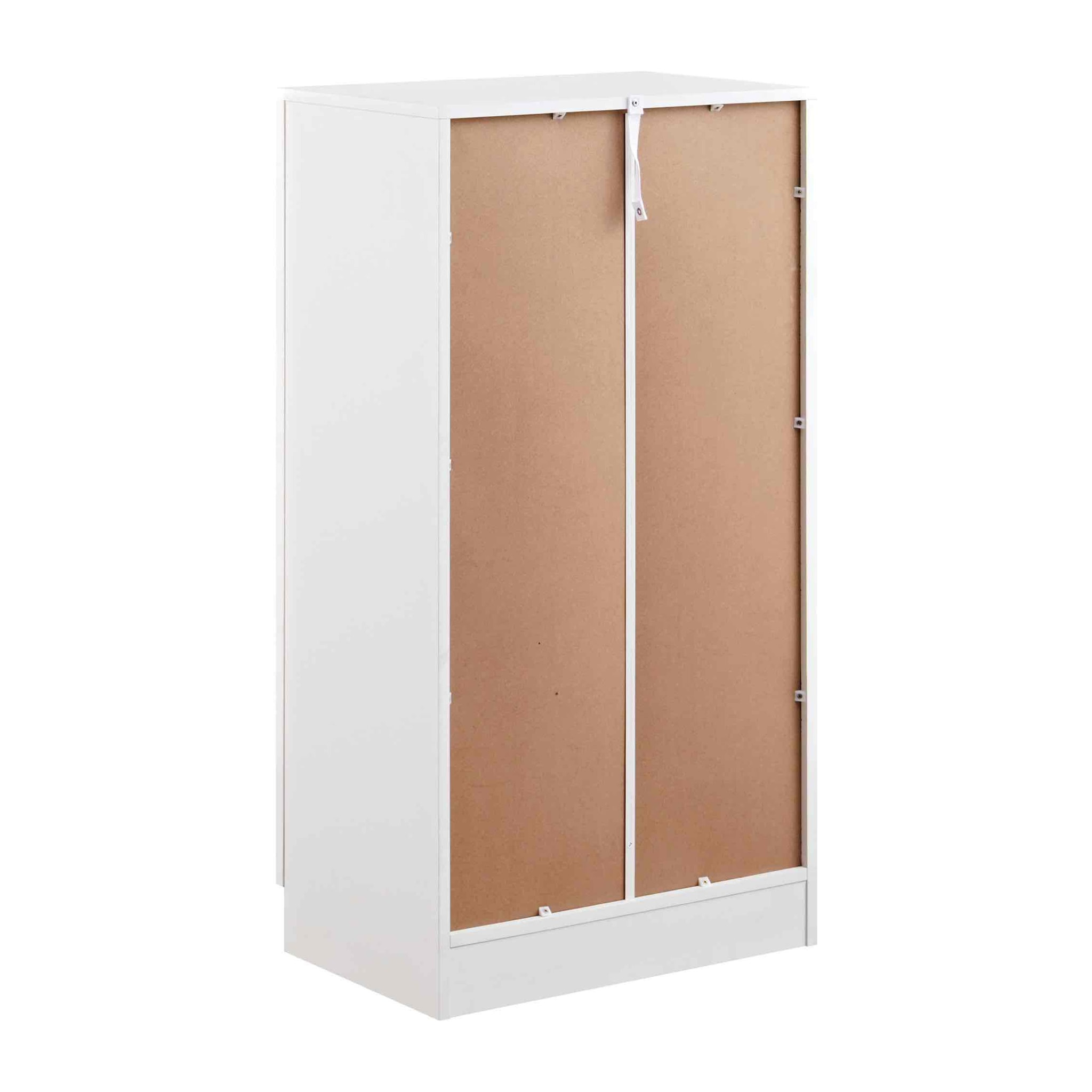 Scarpiera 2 ante e 7 ripiani bianca 108x55x36 cm - Giulia