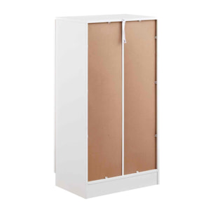 Scarpiera 2 ante e 7 ripiani bianca 108x55x36 cm - Giulia